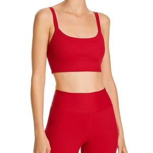 Year of ours red ribbed sports bra size medium